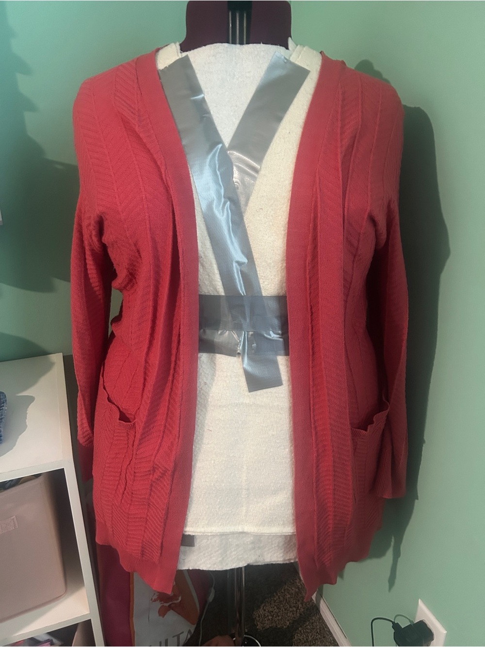 Pink Oversized Cardigan